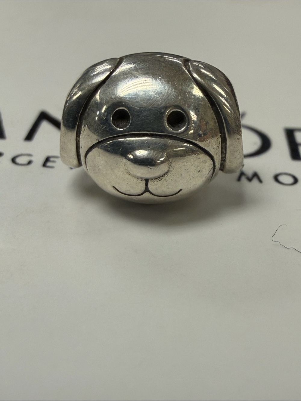 Authentic Pandora Devoted Dog Charm Silver